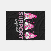 Support Squad Tie Dye Gnome Borstkanker Awarenes Fleece Deken (Voorkant (Horizontaal))