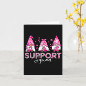 Support Squad Tie Dye Gnome Borstkanker Awarenes Kaart (Gele Bloem)