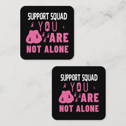 Support Squad U bent niet alleen Vierkante Visitekaartje (Voorkant / Achterkant)