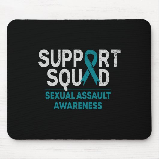 Support Squad UAL Adult Awareness Month Blauwgroen Muismat (Voorkant)