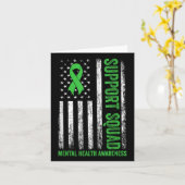 Support Squad Vlag Vlag Geestelijke Gezondheid Bew Kaart (Gele Bloem)