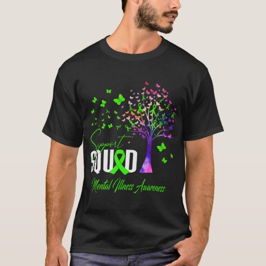 Support Squad voor bewustzijn van psychische aando T-shirt (Voorkant)