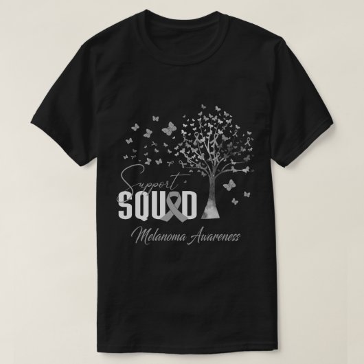 Support Squad voor Melanoom Bewustzijn T-shirt (Design voorkant)