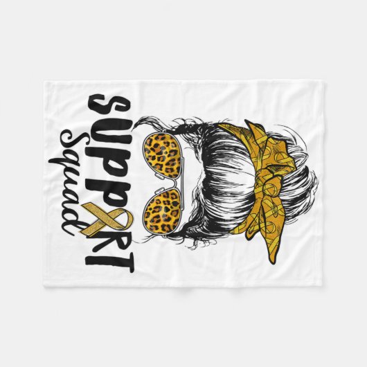 Support Squad Vrouwen Leopard Messy Bun RSD en CRP Fleece Deken (Voorkant (Horizontaal))