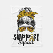 Support Squad Vrouwen Leopard Messy Bun RSD en CRP Fleece Deken (Voorkant)