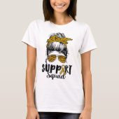 Support Squad Vrouwen Leopard Messy Bun RSD en CRP T-shirt (Voorkant)