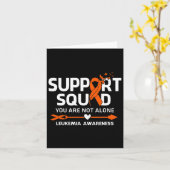 Support Squad Warrior Leukemia Awareness Feather Kaart (Gele Bloem)