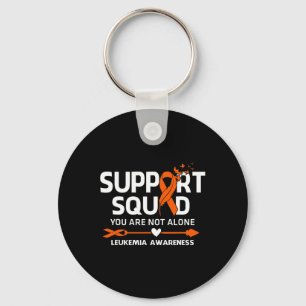 Support Squad Warrior Leukemia Awareness Feather Sleutelhanger