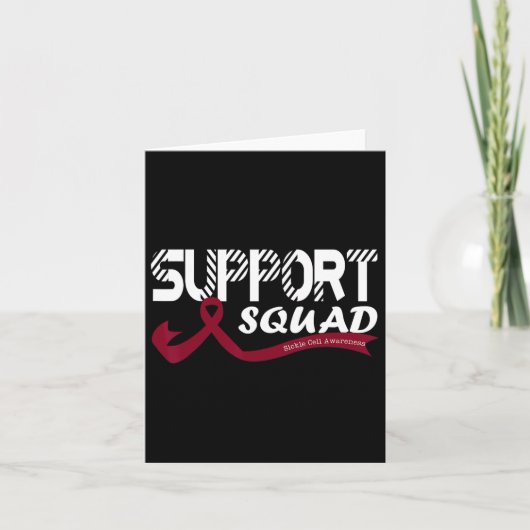 Support Squad Warrior Sickle Cell Awareness Vrouwe Kaart (Voorkant)