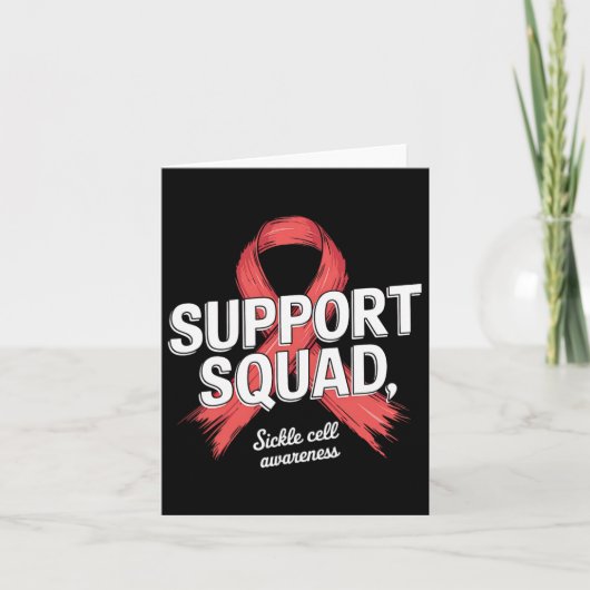 Support Squad Warrior Sickle Cell Awareness Vrouwe Kaart (Voorkant)