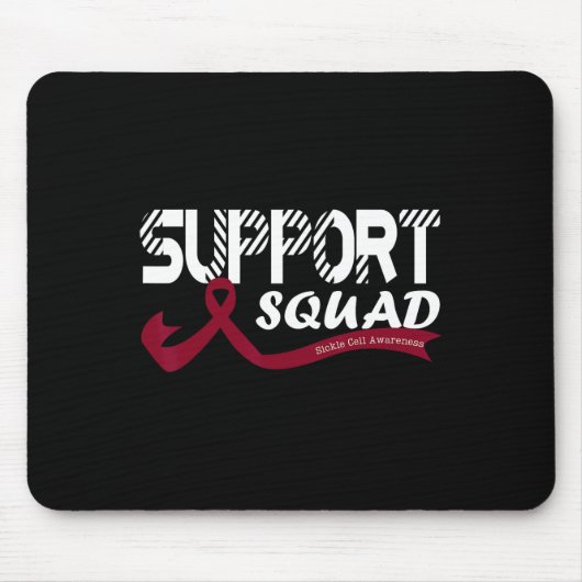 Support Squad Warrior Sickle Cell Awareness Vrouwe Muismat (Voorkant)