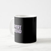 Support Squad Zelfmoordpreventie Awareness Ribbon Koffiemok (Voorkant links)