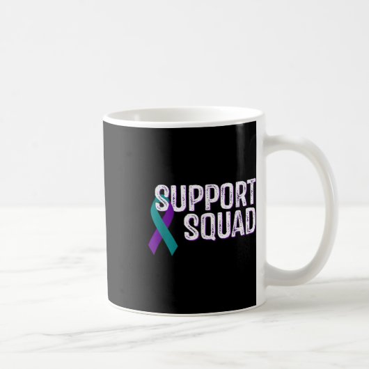 Support Squad Zelfmoordpreventie Awareness Ribbon Koffiemok (Rechts)