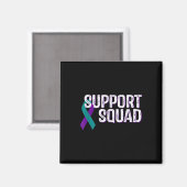 Support Squad Zelfmoordpreventie Awareness Ribbon Magneet (Voorkant / Achterkant)
