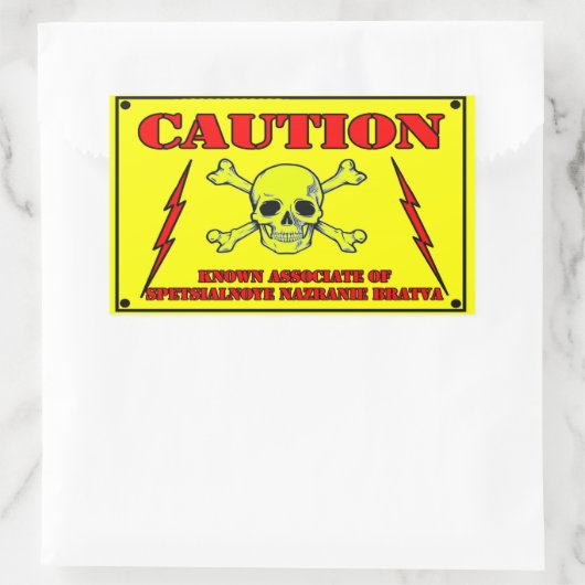 SUPPORT-STICKER RECHTHOEKIGE STICKER (Tas)