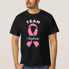 Support Team Borstkanker Awareness Aangepaste naam T-shirt