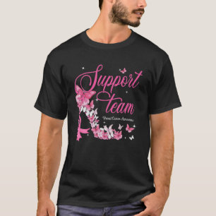 Support Team Breast Cancer Awareness High Pin T-shirt