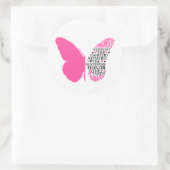 Support The Fighters Breast Cancer Awareness Ronde Sticker (Tas)