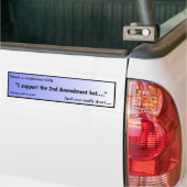 Support The Second Amendment Blue Fade Bumpersticker (Op Truck)