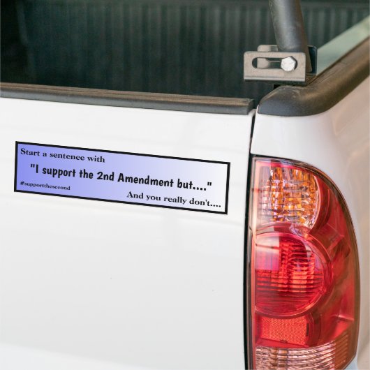 Support The Second Amendment Blue Fade Bumpersticker (Op Truck)