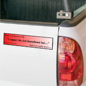 Support The Second Amendment Red Fade Bumpersticker (Op Truck)