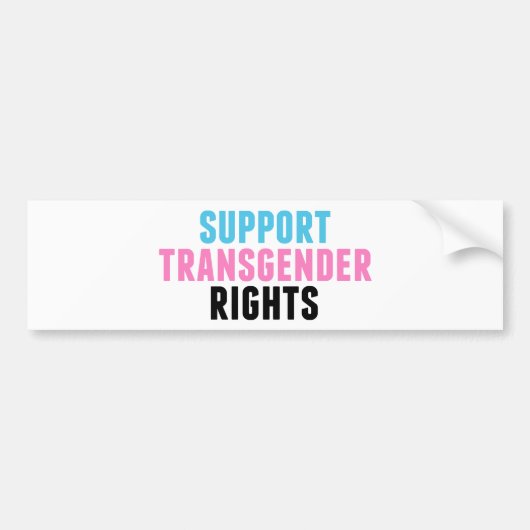 Support Transgender Rights Bumpersticker (Voorkant)