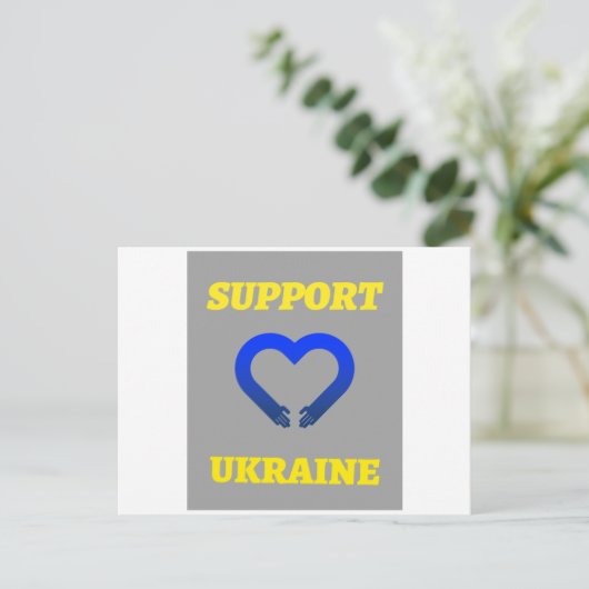 SUPPORT UKRAINE BRIEFKAART (Staand voorkant)