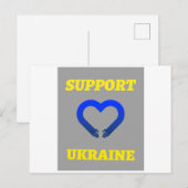 SUPPORT UKRAINE BRIEFKAART (Voorkant / Achterkant)