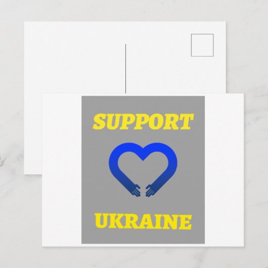 SUPPORT UKRAINE BRIEFKAART (Voorkant / Achterkant)