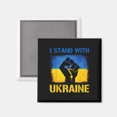 Support Ukraine Flag I Stand With Ukraine Magneet (Voorkant / Achterkant)