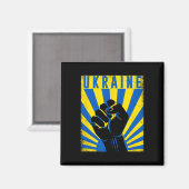 Support Ukraine Hand Fist Ukraine Resist Protest U Magneet (Voorkant / Achterkant)