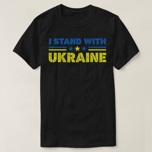 Support Ukraine I Stand with Support Ukraine  T-shirt (Design voorkant)