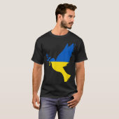 Support Ukraine I Stand With Ukraine Flag T-shirt (Voorkant volledig)