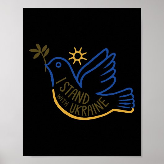 Support Ukraine I Stand With Ukraine  Poster (Voorkant)