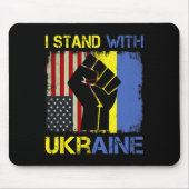 Support Ukraine I Stand With Ukraine Ukrainian Fla Muismat (Voorkant)