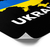 Support Ukraine I Stand With Ukraine Ukrainian Map Poster (Hoek)