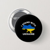 Support Ukraine I Stand With Ukraine Ukrainian Map Ronde Button 5,7 Cm (Voorkant /achterkant)