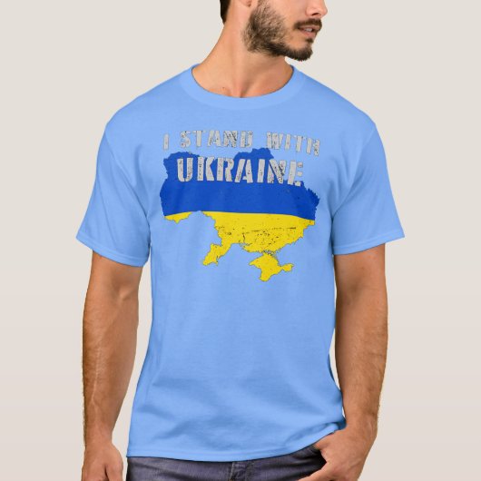 Support Ukraine I Stand With Ukrainian T-shirt (Voorkant)