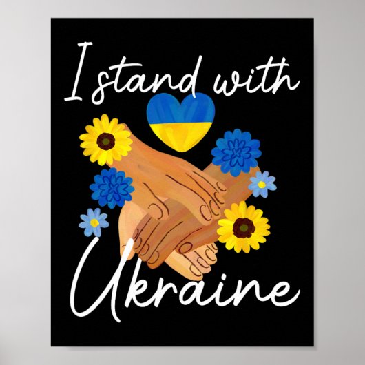 Support Ukraine Peace Unity Ukraine Hope Awareness Poster (Voorkant)
