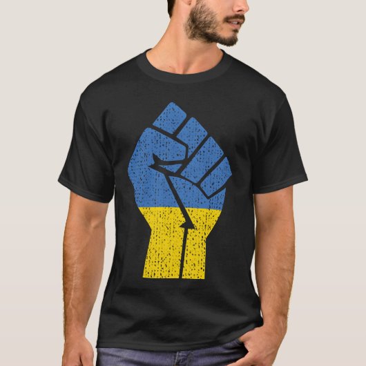 Support Ukraine Stand With Ukraine Ukrainian Flag  T-shirt (Voorkant)