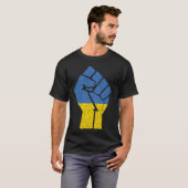 Support Ukraine Stand With Ukraine Ukrainian Flag  T-shirt (Voorkant volledig)