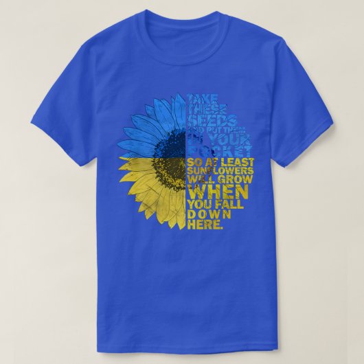 Support Ukraine Sunflower flag Ukraine I Stand Wit T-shirt (Design voorkant)