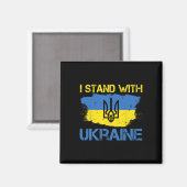 Support Ukraine With This Ukraine Flag I Stand Wit Magneet (Voorkant / Achterkant)