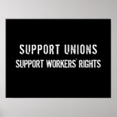 Support Unions Support Workers Rights Pro-Union Poster (Voorkant)