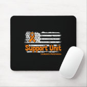 Support Unit Flag Bloedkanker Leukemie Bewustzijn Muismat (Met muis)