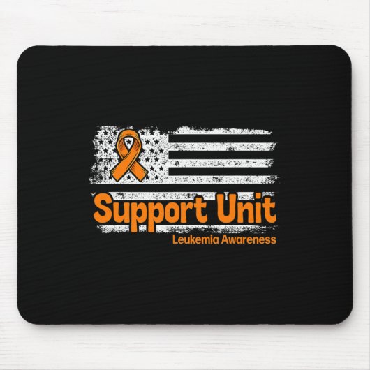 Support Unit Flag Bloedkanker Leukemie Bewustzijn Muismat (Voorkant)