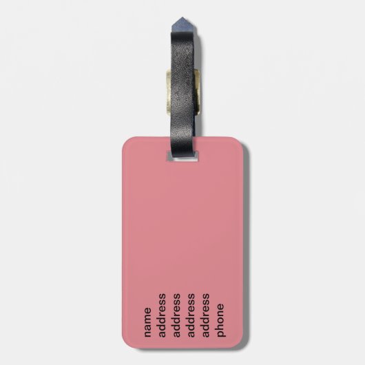 Support voor borstkanker bagagelabel (Achterkant verticaal)