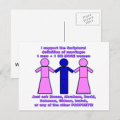 Support voor briefkaart van polygamie (Voorkant / Achterkant)