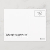 Support voor briefkaart van polygamie (Achterkant)