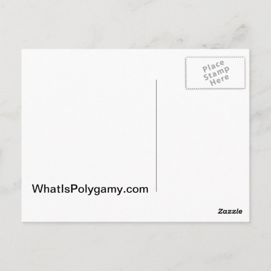 Support voor briefkaart van polygamie (Achterkant)
